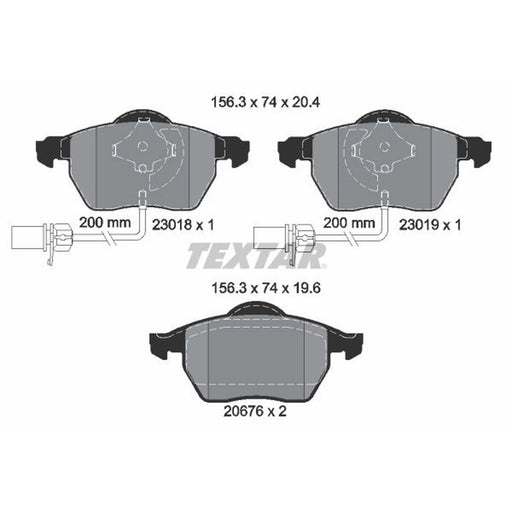 Textar Front Brake Pad Set 2301802