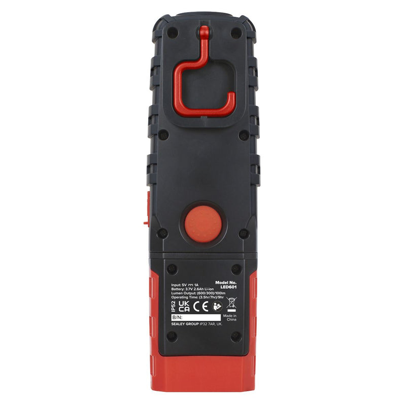 Sealey LED Twist Rechargeable Inspection Light 5W COB & 1W SMD LED601 Sealey - Dynamic Drive