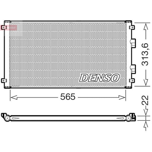 Denso Air Conditioning Condenser fits Nissan Leaf 2017 on