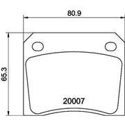 Mintex Rear Brake Pad Set fits Ac Me 1979-1986