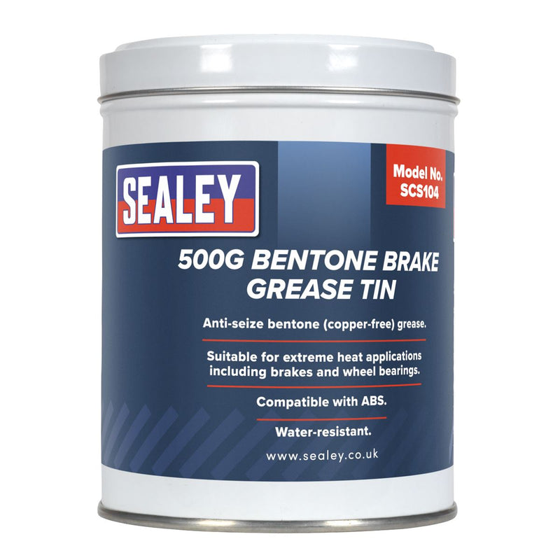 Sealey Bentone Grease for Brakes 500g Tin SCS104 Sealey - Dynamic Drive