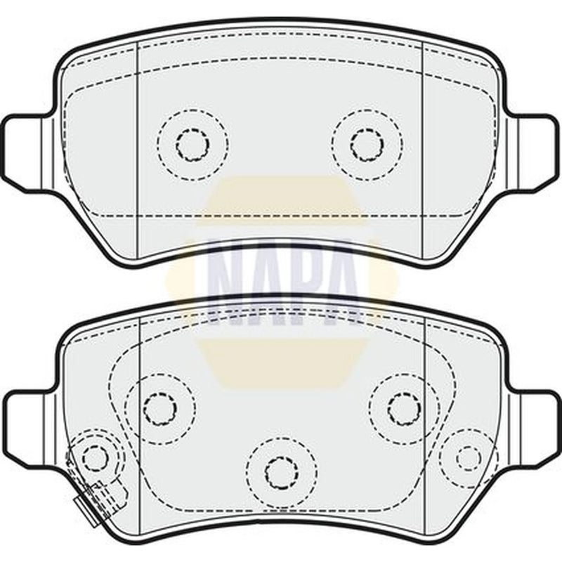 NAPA Rear Brake Pad Set fits Kia Cee'D 2012-2018 1.0 1.4 1.6