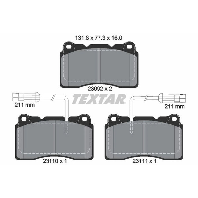 Textar Front Brake Pad Set 2309201