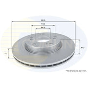 Comline Front Brake Discs & Pads fits Honda Cr-V 2001-2007 2.0 2.2