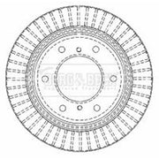 Borg & Beck Front & Rear Brake Discs & Pads fits Mitsubishi Pajero 2001-2006 3.0