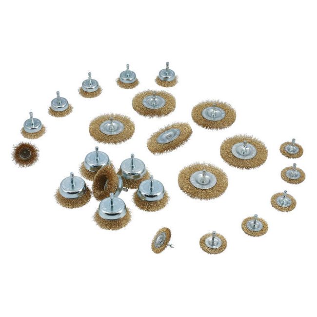 Laser Wire Brush Assortment 24pc Laser - Dynamic Drive