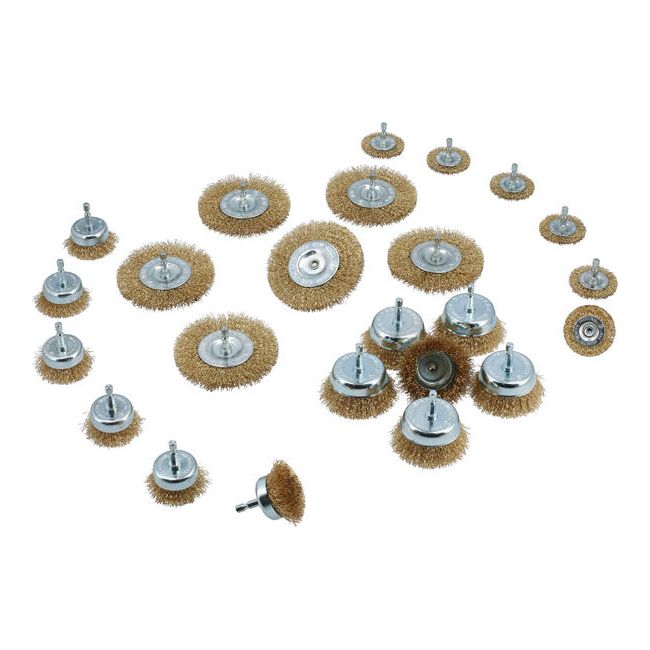 Laser Wire Brush Assortment 24pc Laser - Dynamic Drive