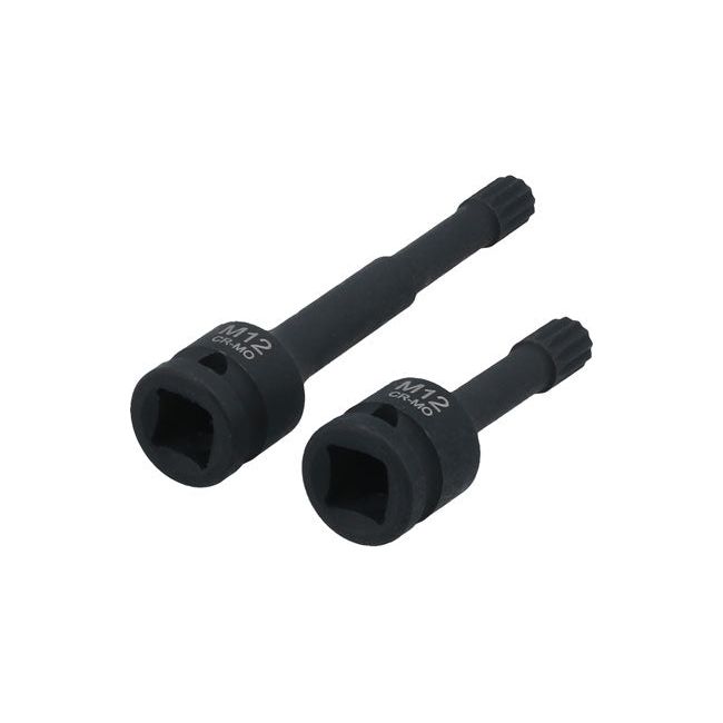 Laser Triple Square Impact Bit Socket Set M12 1/2"D Laser - Dynamic Drive
