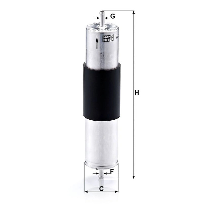 MANN-FILTER Fuel Filter Element fits BMW X5 2003-2006 3.0