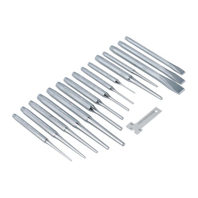 Laser Punch & Chisel Set 16pc Laser - Dynamic Drive