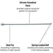 Teng Tools 1/2" Extension Bar 500mm Teng Tools - Dynamic Drive