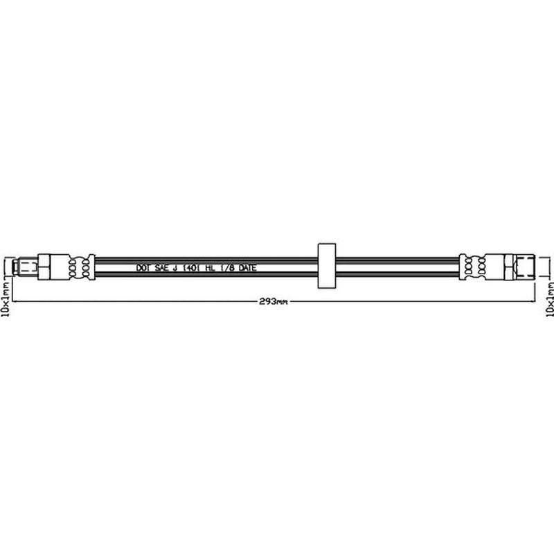 Juratek Brake Hydraulic Hose Line Rear fits Volvo S70 1997-2000 2.0