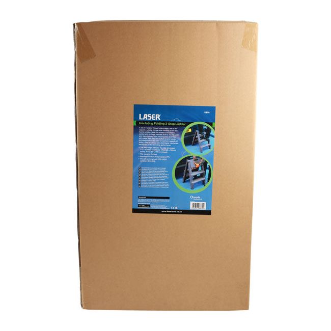 Laser Insulating Folding 3-Step Ladder Laser - Dynamic Drive