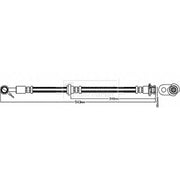 Borg & Beck Brake Hydraulic Hose Line Front Left BBH8603