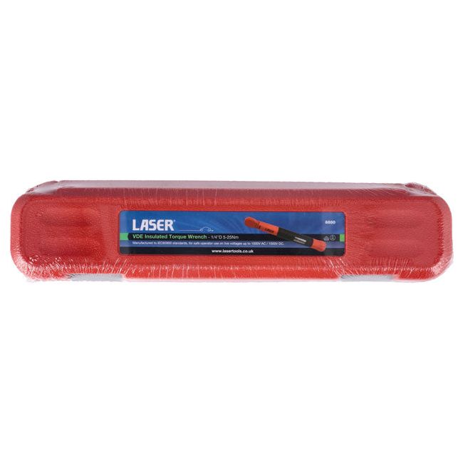 Laser VDE Insulated Torque Wrench 1/4"D 5-25Nm Laser - Dynamic Drive