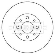 Borg & Beck Front Brake Vented Discs & Pads fits Fiat Siena 2001-2012 1.3
