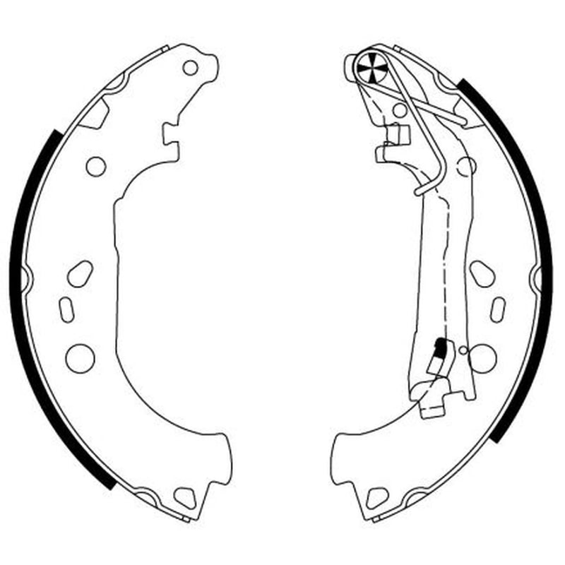 Mintex Brake Shoe Set Axle Kit fits Citroën Nemo 2009-2010 1.3 1.4