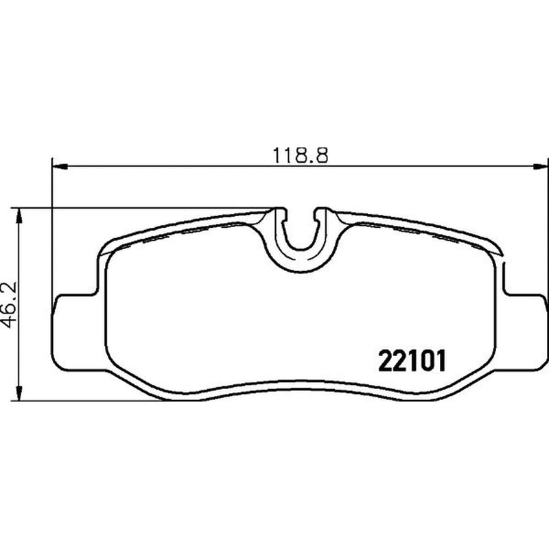 DON Rear Brake Pad Set fits Mercedes-Benz Eqv 2020 on 447.813 447.815
