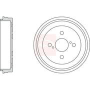 Apec Brake Drum Assembly Rear DRM9925
