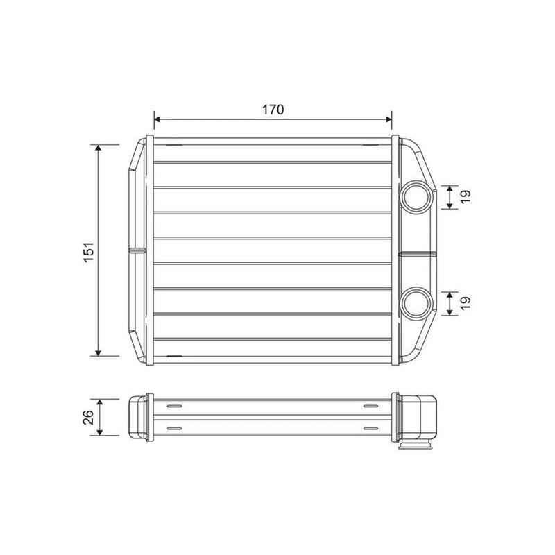 Valeo Heater Matrix Core Heat Exchanger 811582