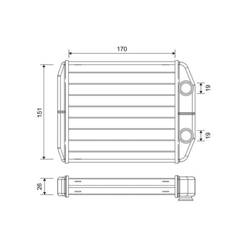 Valeo Heater Matrix Core Heat Exchanger 811582