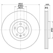 Mintex Front Brake Discs & Pads fits Polestar Polestar 2 2019-2023