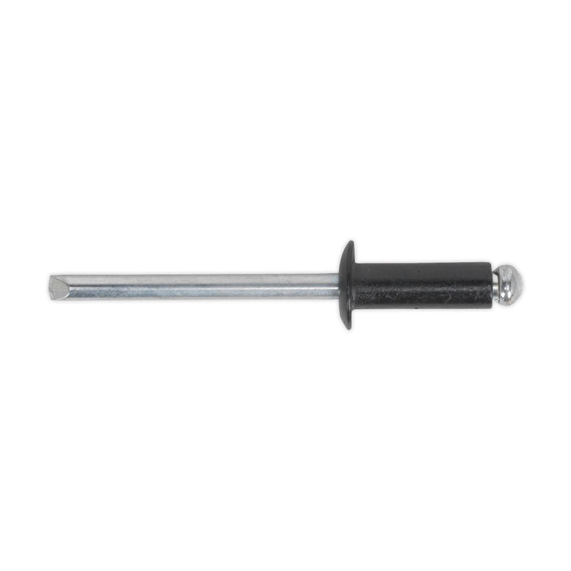 Sealey Aluminium Rivet Black Standard Flange 4.8 x 14mm Pack of 200 RAB4814S Sealey - Dynamic Drive