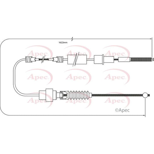 Apec Handbrake Cable Right Rear CAB1406