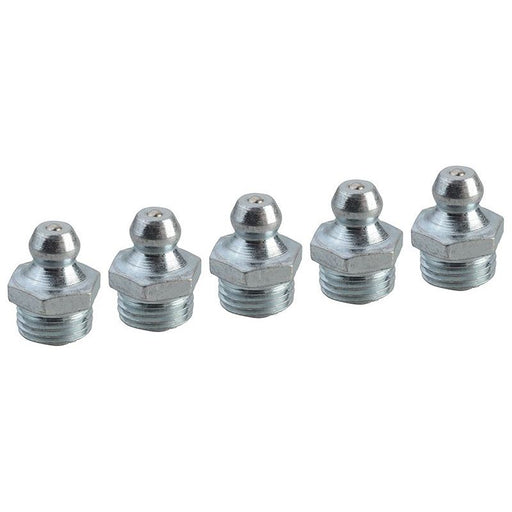 Faithfull Grease Nipple Straight M10 x 1.0 (Pack 5) Faithfull - Dynamic Drive