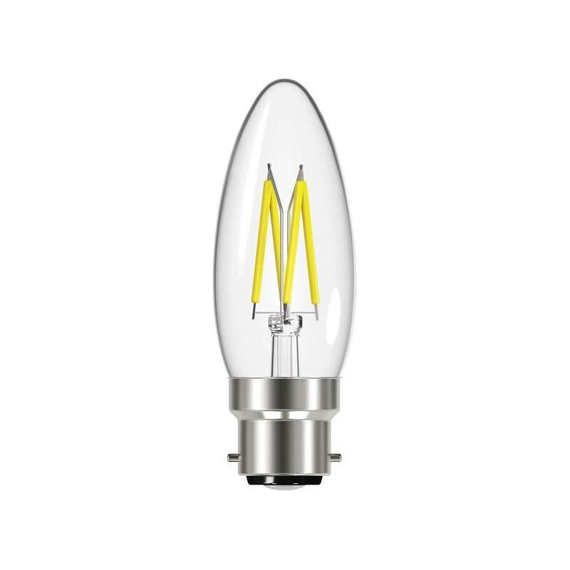 Energizer® LED BC (B22) Candle Filament Non-Dimmable Bulb, Warm White 470 lm 4W Energizer® - NN4 Online