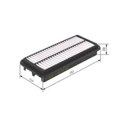 Bosch Engine Air Filter fits Kia Picanto I 2004-2011 1.0 1.1