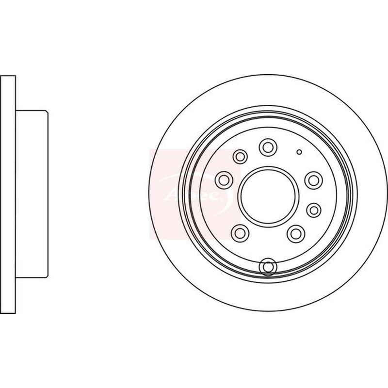 Apec Rear Brake Vented Discs & Pads fits Mazda MPV 2002-2006 2.0 2.3