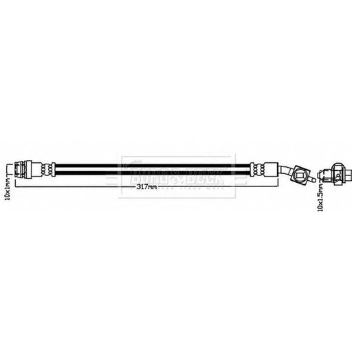 Borg & Beck Brake Hydraulic Hose Line outer BBH8307