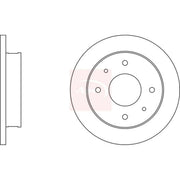 Apec 2 x Solid Brake Discs fits Hyundai Amica / Atoz 1998-2003 1.0