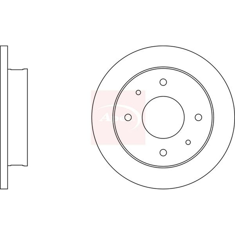 Apec 2 x Solid Brake Discs fits Hyundai Amica / Atoz 1998-2003 1.0