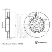 Blue Print Front Brake Discs & Pads fits Chevrolet Kalos 2003-2013 1.2 1.4