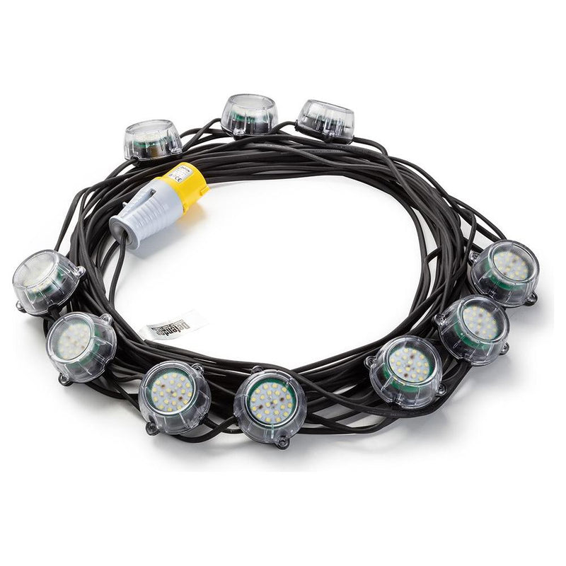 Defender 50W Heavy Duty LED Encapsulated Festoon String Lights 22m 110V Defender - Dynamic Drive