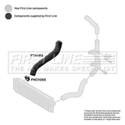 First Line Intercooler Turbo Charge Air Hose fits VW Crafter 30-50 2006-2013 2.5