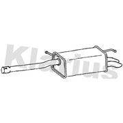 Klarius Box With Tail Pipe Rear fits VW Caddy III 2004-2010 1.9