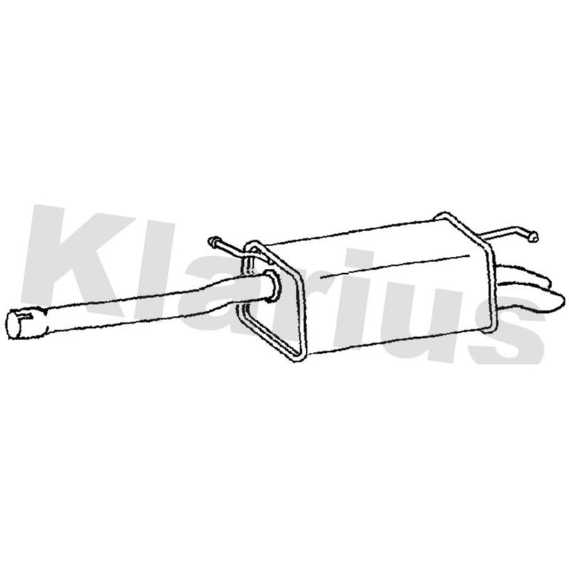 Klarius Box With Tail Pipe Rear fits VW Caddy III 2004-2010 1.9