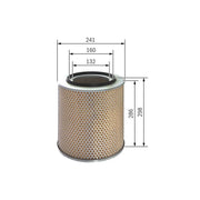 Bosch Engine Air Filter fits Iveco Eurocargo I-Iii 1991-2015
