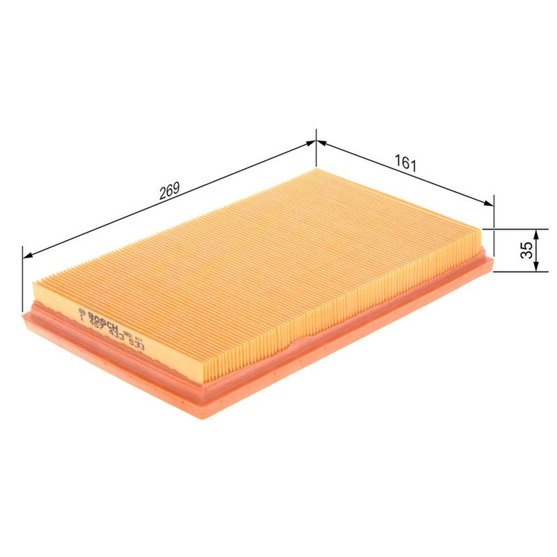 Bosch Engine Air Filter fits Toyota Corolla Liftback 1999-2002 1.4 1.6