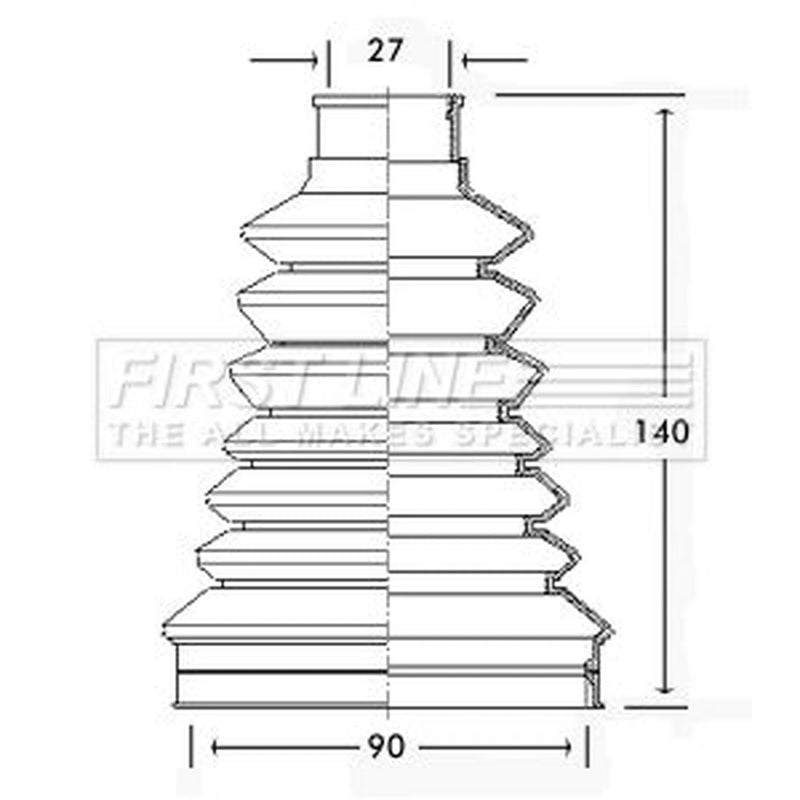 First Line Drive Shaft Bellow Kit Front Left Thermoplast fits Opel Arena