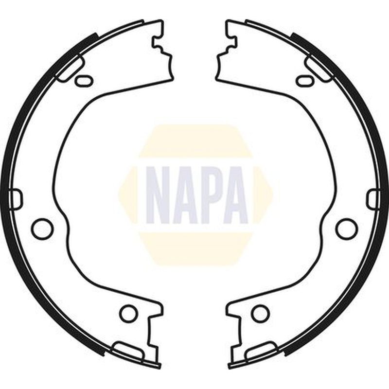 NAPA Parking Brake Shoe Set fits Hyundai Santa Fé II 2009-2012 2.2