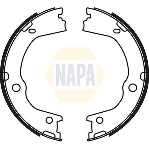NAPA Parking Brake Shoe Set fits Hyundai Santa Fé II 2009-2012 2.2