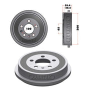 Juratek Brake Drum Assembly Rear fits Audi A2 2000-2005 1.2 1.4