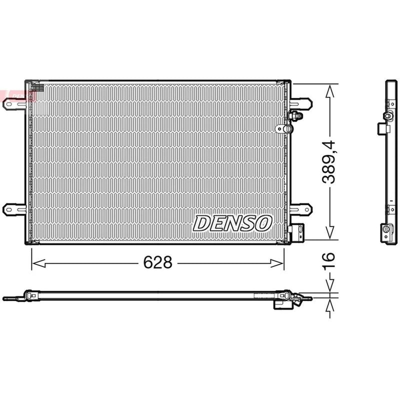 Denso Air Conditioning Condenser fits Audi A6 Allroad C6 2006-2011