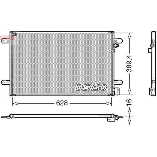 Denso Air Conditioning Condenser fits Audi A6 Allroad C6 2006-2011