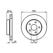 Bosch Front Brake Discs & Pads fits Jeep Grand Cherokee III 2006-2010 6.1