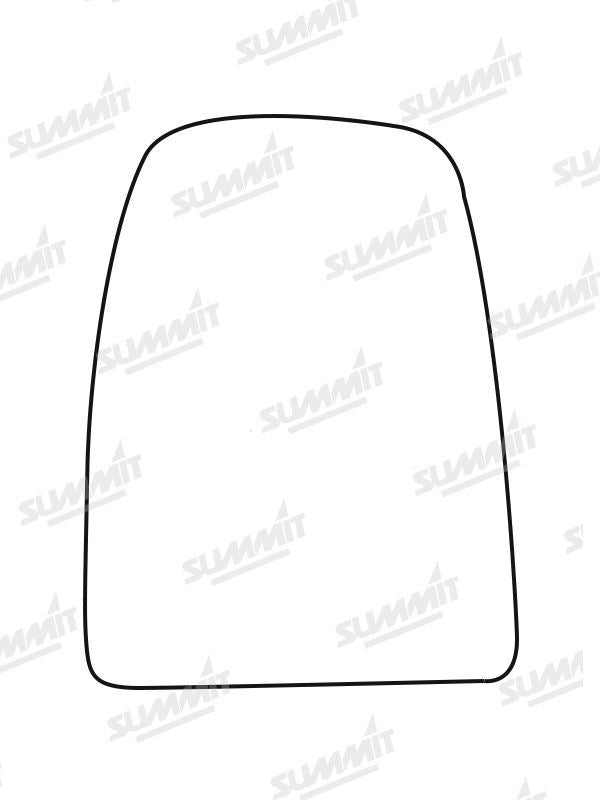 Summit Stick-On Commercial Mirror Glass fits Iveco Daily 14 on RHS Summit - Bars 4 Cars